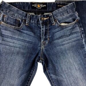 Lucky Brand Sweet Jean 2/26 Straight Medium Wash Blue Midrise Stretch Classic